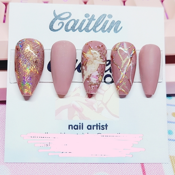 Vintage Cherub Press on Nails - Picture 2 of 2